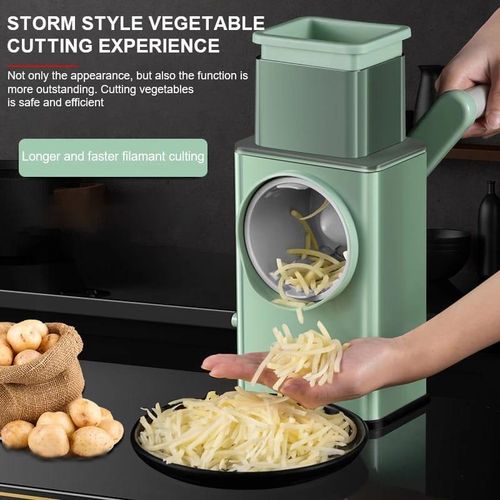 3 In 1 Square Storm Vegetables Cutter, Chopper Slicer 3 Drum Blades